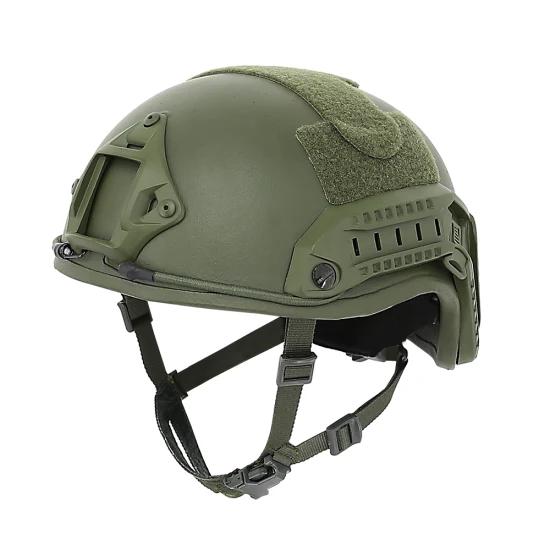 Doppia attrezzatura di sicurezza sicura, casco antiproiettile verde confortevole di livello Iiia, casco balistico veloce